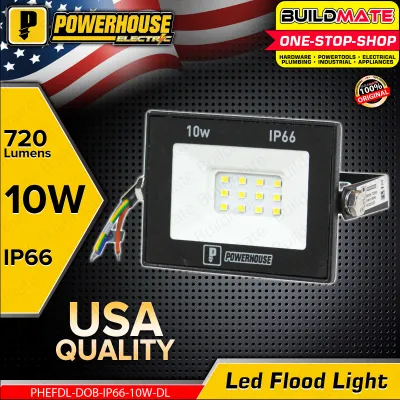 BUILDMATE Powerhouse 10W Led DOB Floodlight Weatherproof 6500K White Daylight Bulb Outdoor Light PHEFDL-DOB-10W-DL - PHE
