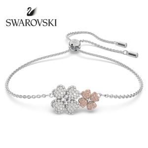 SWAROVSKI Luxury Fashion (New) Latisha Silver Flower Diamond Bracelet S925 Sterling Silver Womens Fashion Bracelet