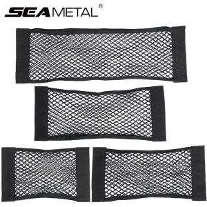 Car Mesh In Trunk Cargo Organizer Net Auto Storage Seat Back Meshs Bag Magic Tape For Car SUV Pocket Universal Accessories Nets