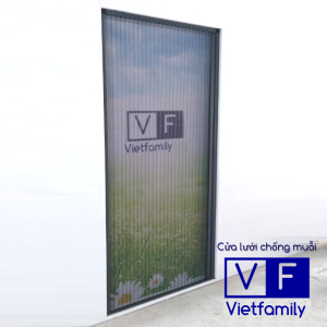 Cửa lưới xếp chống muỗi Vietfamily dành cho cửa đi