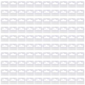 Pack Of 100 Transparent Plastic Hanging Tabs with Slot Holes Easy Installation Home Organization Hooks Bathroom Hook