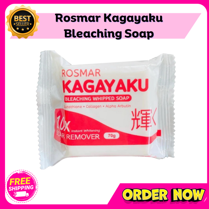 Rosmar Kagayaku Bleaching Whipped Soap 70g 10x Instant Whitening Scar