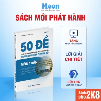 Sách luyện đề thi Đánh giá năng lực theo cấu trúc của trường Đại học Sư phạm Hà Nội | Moonbook