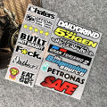 2Set JDM Reflective Stickers Motorcycle Fairing Decorative Decals for YAMAHA HONDA SUZUKI KAWASAKI DUCATI. 