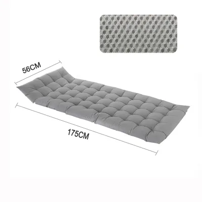 Portable Folding Bed Heavy Duty Simple Reinforced Nap Bed 300KG Load Bearing Office Lunch Break Nap Bed Reclining Chair With Foam Pillow Hospital Accompany Bed Outdoor Beach Chair Bed Camping Bed PH