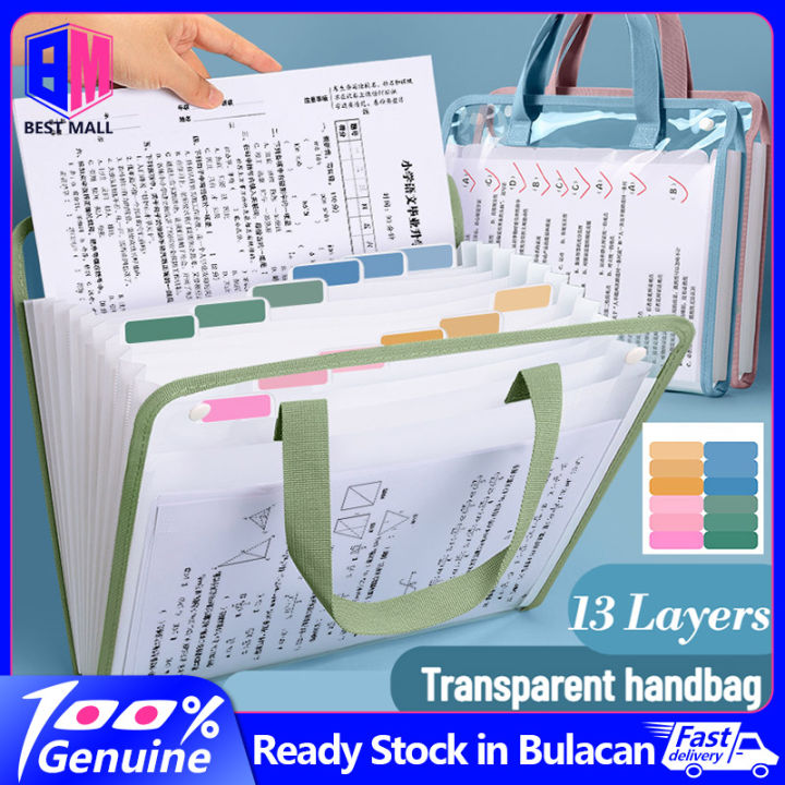 [🇵🇭 Stock&COD] Long A4 Expanding File Folder 13 Layers Organizer For ...