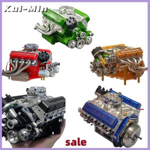 Kui-Min Binray Cison V8 Engine Kit Gas Small-Block Engine Model Kits Mini Build Your Own Stem Cison Running Engine Kits That Runs