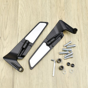 กระจกวิงเลท 1คู่ สำรับมอไซค์ทุกรุ่น เช่น GPX R3 NAMX PCX CBR150/250/300 NINJA400 ADV150 กระจกมองหลัง เเถมน๊อต6ตัว มองชัด