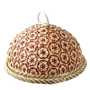MNTT Round Plate Dining Table Cover Rattan Woven Bohemia Leftovers Protector Insect-Proof Storage Organizer Food Vegetable Umbrella Kitchen