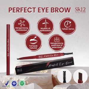 Eye Brow Dark Brown SR12 Skincare & Herbal 100% Original Lengkap / Eyebrow / Kuas Menutrisi Alis / Pencil Alis Warna Natural Cokelat Tua Mudah Diaplikasikan Waterprof / Anti Air / Tahan Lama / Aman / BPOM