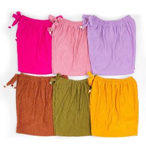 Crepe Short for Girl Kids and Teens 6pcs Bundle Assorted Color