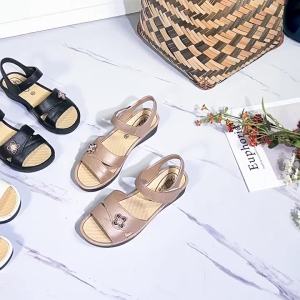 [Free Shipping] Womens Sandals Summer New Casual Fashion Plastic Elegant Velcro Shoes for Elderly Grandmothers and Middle-Aged Mothers