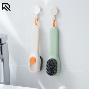 Multifunctional Long Handle Automatic Liquid Filling Shoe Brush Soft Bristled With Household Cleaning Brush For Shoes Clothes Kitchen Stove Sneaker
