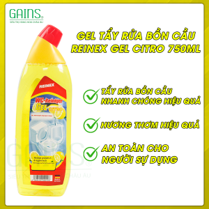 [MUA 1 TẶNG 2] GEL TẨY RỬA BỒN CẦU REINEX GEL CITRO 750ml