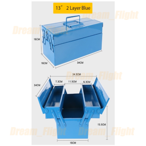 🇵🇭 Large Metal Maximum Storage Tin Toolbox Multi-Functional 2/3 Layrers Hardware Family Storage Box Set