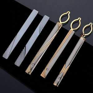 Minwen Người đàn ông kim loại đơn giản cà vạt khóa vàng bạc màu Tie Bar Clasp kẹp quan hệ pin thời trang đồ trang sức tinh tế cho món quà cưới