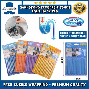 (BISA COD)SANI STICKS ALAT PEMBERSIH TOILET MAMPET SALURAN WASTAFEL PIPA WC DRAIN STICKS KAMAR MANDI