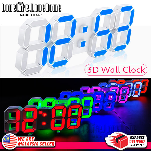 MORETHAN1 LED Digital Desk Clock Table Wall Clocks Brightness