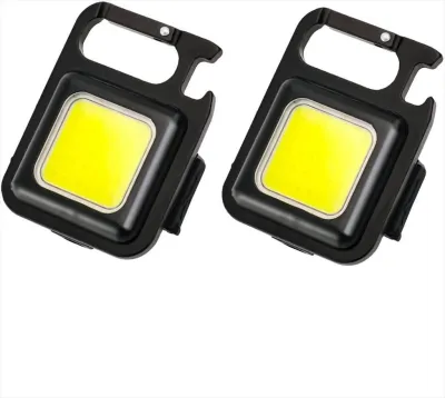 KMP Mini COB Keychain Light Lampu Senter LED Portable USB Gantungan Kunci