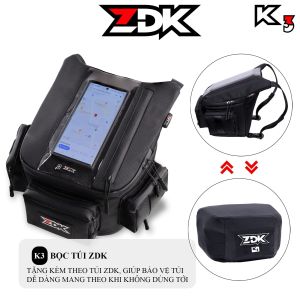 Túi treo đầu xe máy ZDKtúi Grab ZDK cao cấp có lỗ sạc và ngăn đựng đồ tiện dụng chống mưa nhẹ