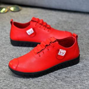 รองเท้าหนังผู้หญิง รองเท้าลำลองหญิง แนะนำเพิ่ม 1ไซส์ รองเท้าผ้าใบผู้หญิง รองเท้าผ้าใบแฟชั่นผู่หญิง หนังนิ่ม XH027