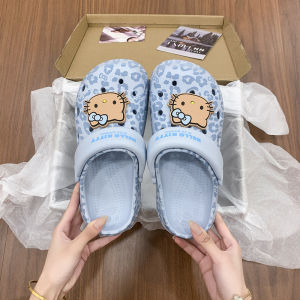 [Free Shipping] Cartoon Hole Sandals 2026 Spring And Summer New Anti-Slip Slip-On Toe-Covering Slippers