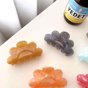 🇲🇾 Korea Fashion Women Fashion Colorful Marble Temperament Simple Hair Clip Hair Claw Shark Clip Women Girl Barrette 鲨鱼夹