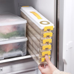S/M/L Dumpling Storage Box Refrigerator Special Crevice Storage Food-grade Multi-layer Portable Frozen Fresh-keeping Boxes