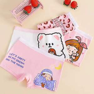 beautycloset02 ❤️เซ็ต4ตัว กางเกงในเด็กผู้หญิง 👩 กางเกงในเด็กหญิง ผ้าcotton กางเกงชั้นในสําหรับเด็กผู้หญิง  กางเกงในขาสั้น ชุดชั้นในเด็กหญิง