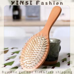 YINSI Wood Airbag Comb Professional Hair Anti-Loss Massage Brush Hairbrush Comb Scalp Hair Care Comb