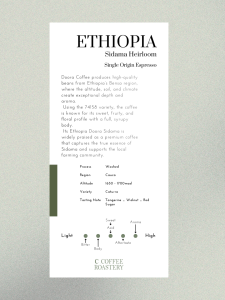 【Espresso SOE 】C Coffee Roastery - ETHIOPIA SIDAMA Medium Roast Bean
