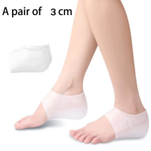 Silicone Heel Pads Height Increase Insoles Arch Support Cushion Shock Absorption Daily Walking Standing