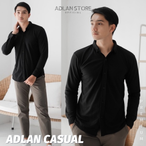 Adlan Kemeja Casual Pria terbaru Lengan Panjang Kemeja Formal Kerja Premium