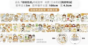 Chiết chu kỳ cuộn washitape Molinta xinh xắn Giấy Dán trang trí sổ tay đáng yêu Hình dán đồ chơi Zhuawang