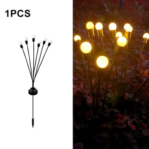 Vimite Christmas Tree Light 6/8/10 LED Solar LED Swing Garden Light Outdoor Waterproof Color Changing Firefly Swaying Light for House Lawn Garden Decor Solar Lampu