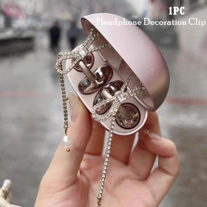 NEXASHOP Removeable Headphone Diameter Buckle DIY Zircon Earbud Accessories Creative Gift Butterfly Pattern Headphone Decoration Clip