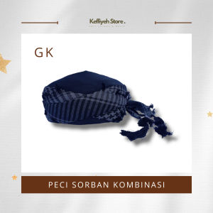 Peci Kuluk Songkok Kopiah Sorban/Imamah Permanen Kombinasi (kode: GK) Anak sampai Dewasa