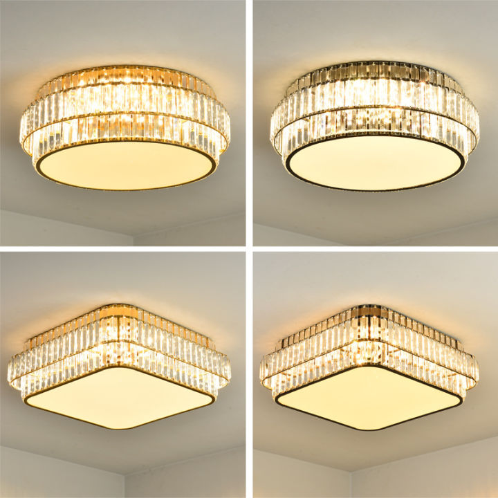 Modern Led Crystal Ceiling Lights New Indoor Chandeliers Decor Bedroom ...
