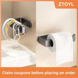 【ZTOYL】 Giá treo khăn tự dính đồ dùng phòng tắm gắn tường giá treo khăn phòng tắm móc treo không cần đục lỗ giá treo giấy vệ sinh