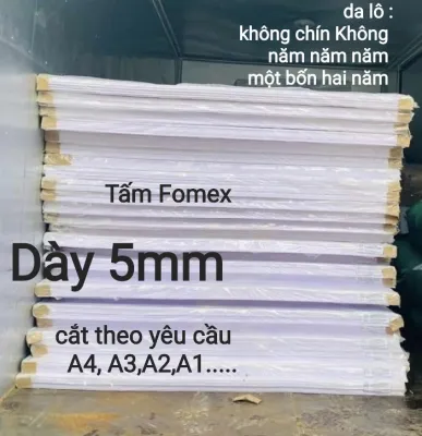 Bìa fomex bìa mô hình Dày 5mm nhiều kích thước làm handmade....