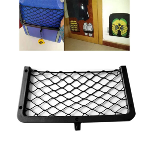 Universal Elastic Mesh for Seat Back Pocket Lightweight Black Frame Durable Nylon Net Space Saver Mobile Phone Debri