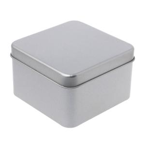 9x9cm nhỏ Kim loại thiếc Bạc hộp lưu trữ cho trường hợp tổ chức cho tiền kẹo