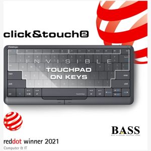 [Smart Keyboard] BlueTooth / Wired / Wireless Keyboard / Prestigio Click&Touch 2 - SPACE GREY