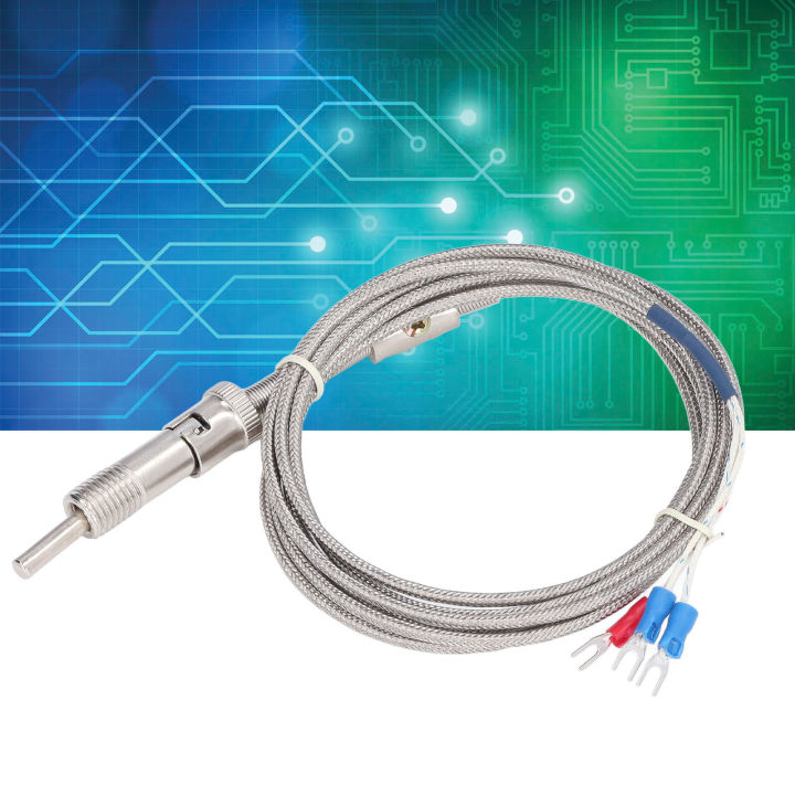 Pt100 Type Temperature Sensors Screw Thermocouple Sensor Insulated Lead ...