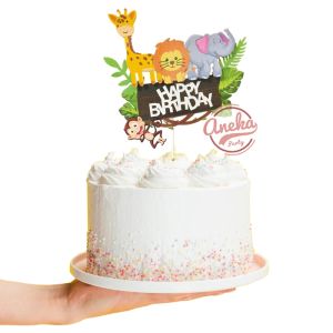 Topper Cake Karakter Animal / Hiasan Kue Topper Animal / Toper Kue Karakter Animal Zoo / Cake Topper Karakter Hewan 3 Dimensi