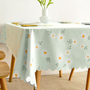 Pvc Rectangular Tablecloth Waterproof Oil-proof Dustproof Anti-slip Pastoral Style  Tablecloth Table Mat