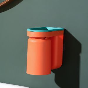 Toothbrush rack household punch-free wall-mounted mouthwash cup toothbrush toothpaste drain storage cup tooth cylinder