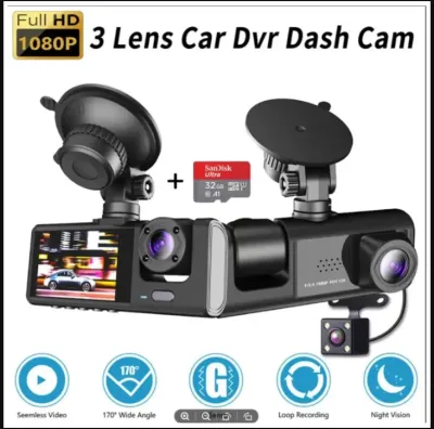 Dash camera for car with 4.0 inch Screen and full HD 1080P Dual Rearview Mirror vehicle and 140 Degrees Viewing Angle Recorder with Night Vision