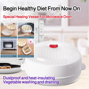 Plastic Round Steamer Rack Square Bun Kitchen Utensils Heating Microwave Steamer Stackable Steamer Veggie Strainer Food Cover And Steamer Space Saving Kitchenware Microwave Safe Storage Multi Functional