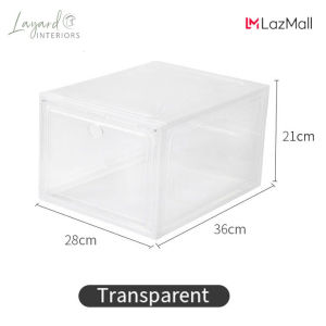 LayardINTERIORS Acrylic Shoe Box Storage Hard Case Transparent Clear Heavy Duty Stackable Shoe Organizer Space Saver Lagayan Ng Sapatos Smart Shoe Magnetic Box Shoe Box Organizer On Sale Big Size Shoe Organizer Shoebox 5pcs12pcs Shoe Rack With Cover